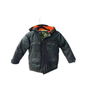 Baker By Ted Baker Winter Coat Boys Size Small 6 7 Black Heavy Warm Cozy